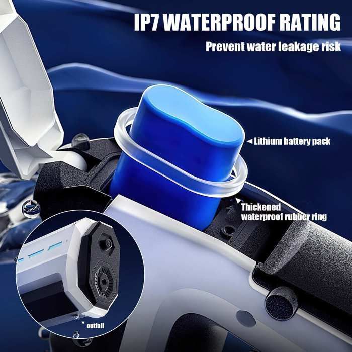 Pistolet à Eau Électrique Automatique - Portée 12 M - Pour Piscine, Plage, Jardin - Adultes Et Enfants (Blanc)