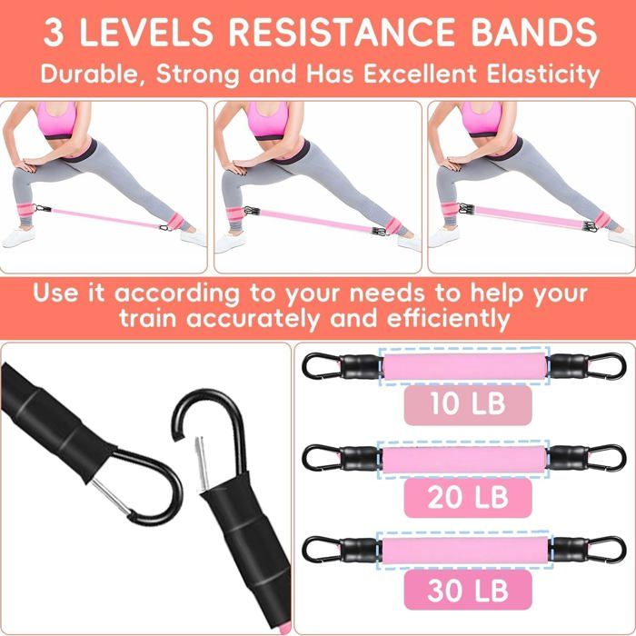 Lot de bandes de résistance pour jambes, bandes de résistance pour chevilles avec poignets, équipement d'entraînement des fessiers, bandes de résistance pour jambes avec sangle de cheville, etc