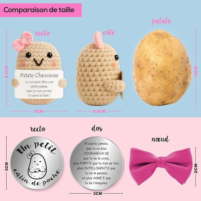Peluche Tortue Pomme De Terre Positive, Poupées De Pomme Terre Porte