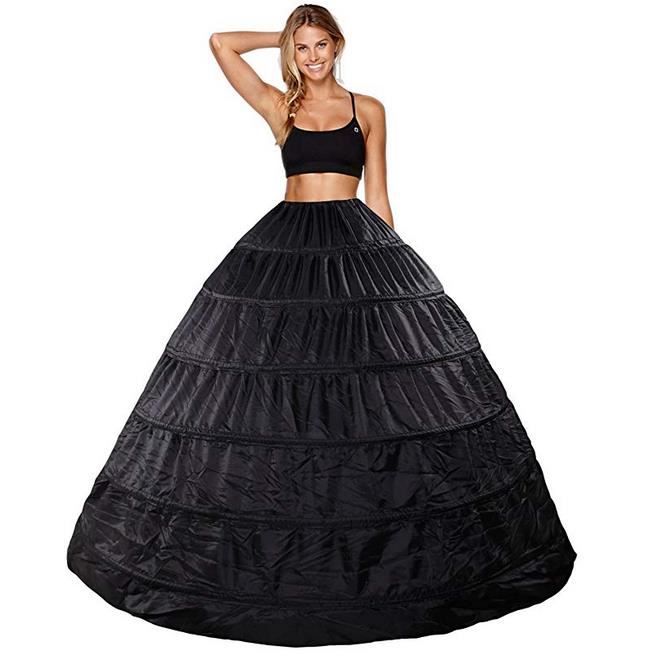 Jupon Long Grande Taille Pour Robe De Mariée - Crinoline Sans Cerceau 4 Couches Tulle, Idéal Bal De Fin D'Année & Soirée