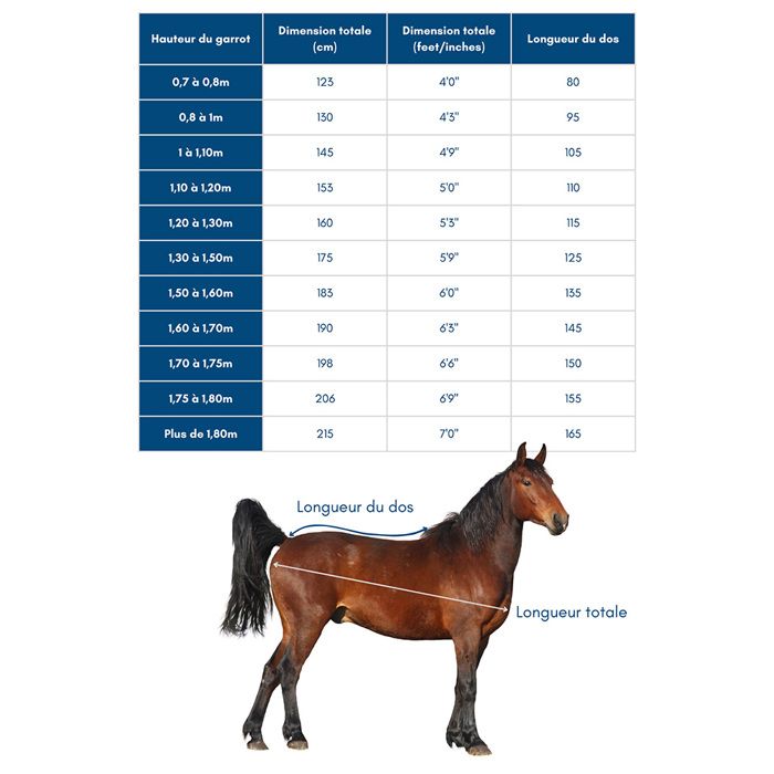 Couverture D'extérieur Cheval Taille 78 Pouces - Rider’s International - Bleue Waterproof - Occasion