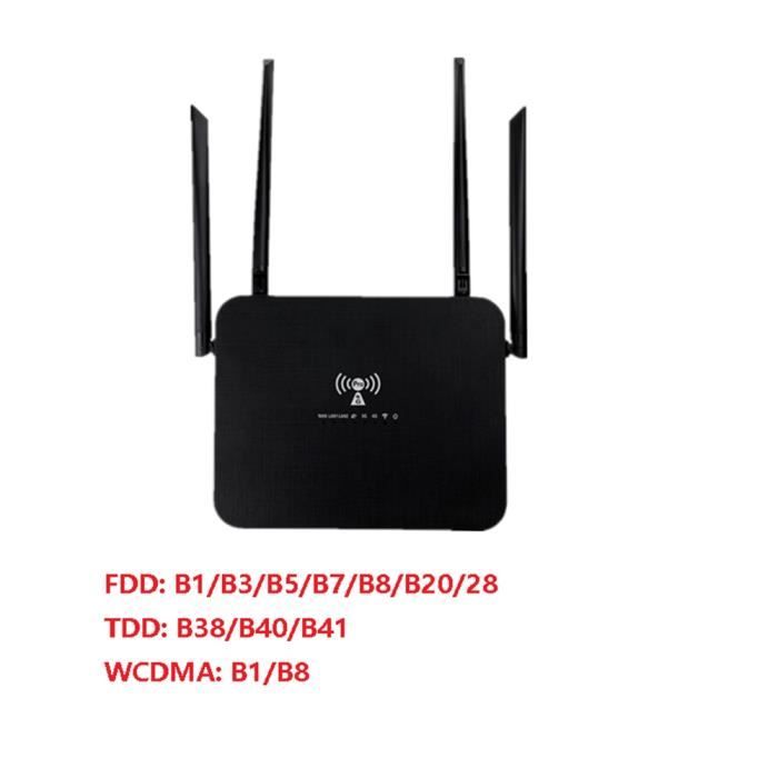 4G Cat4 GSM Modem 4G Wifi Routeur DéBloqué Carte Sim ExtéRieur LTE Wi-Fi  RéSeau de Voiture RJ45 WAN-LAN Cpe Antennes EU Plug - Cdiscount Informatique