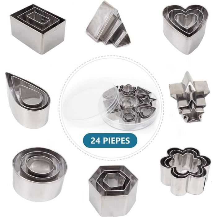 Set 5 Emporte-Pièces Fleur De Lys - Acier Inoxydable 15 à 55mm Pour Biscuits Et Décoration