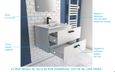 Ensemble design de salle de bain - Blanc - L 60 x P 46 x 45 cm-2