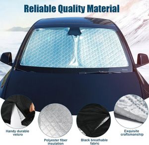Pare-soleil Universel Pour Pare-brise Auto (130x60cm) - 4 Couches, Protection été/hiver - Facile à Installer