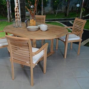 Table De Jardin Ronde En Teck Achat Vente Table De Jardin