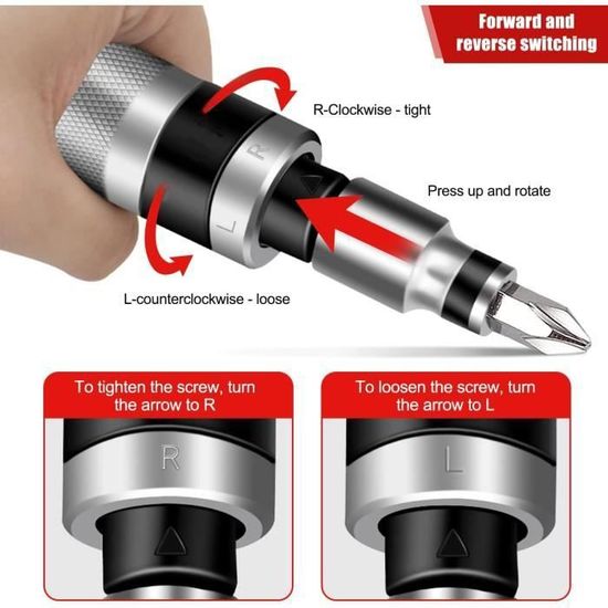 Sourcing Map Embouts De Tournevis à Tête Hexagonale 1/4 Pouce Tige Hexagonale Magnétique 5mm 10 Pièces