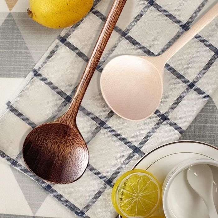 Lot De 4 Cuillères En Bois De Bambou - Ustensiles De Cuisine écologiques - Longueur 20 Cm - Marque Bamboo Panda