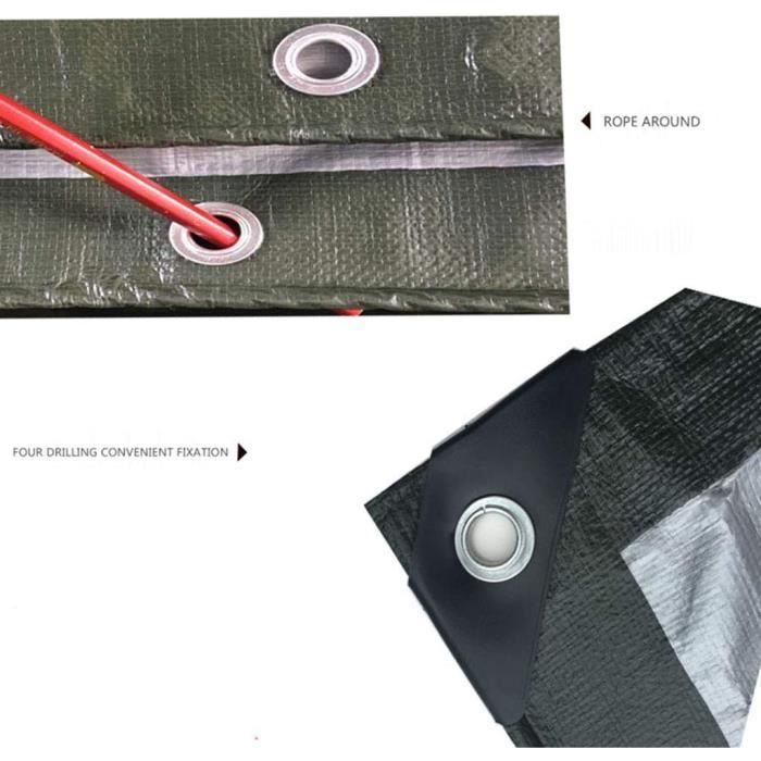 Onarway Bâche Imperméable 2x6m - 105 G/m² Avec Œillets Renforcés Pour Extérieur