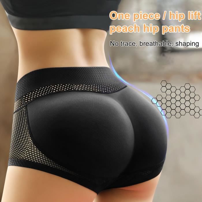 Culotte Push Up Fesse Invisible sans couture en latex Rembourre taille haute pour femmes avec faux fessier Noir Noir Cdiscount Pret a Porter