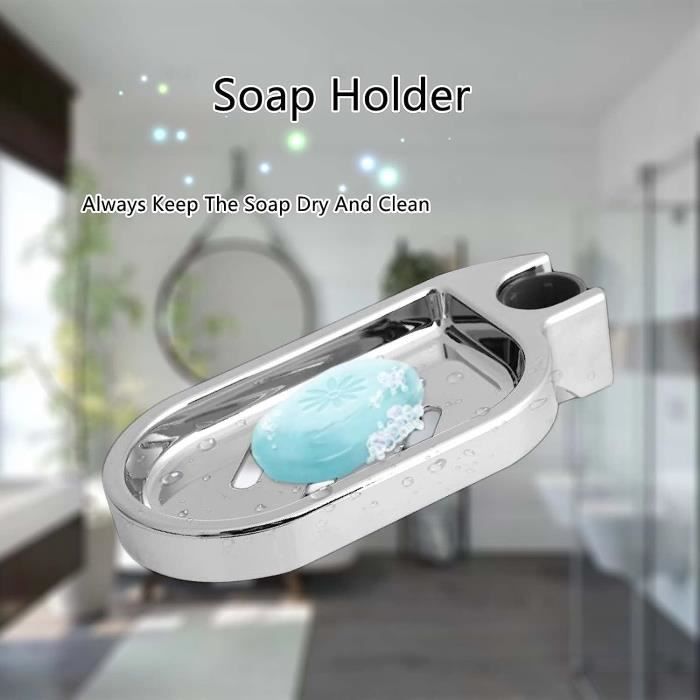 Porte-savon adaptable sur barre de douche