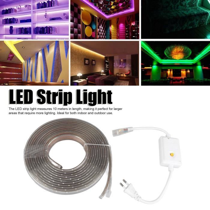 Lumière d'ambiance domestique - ZJCHAO - Ruban LED 10m RGB - Blanc ...