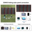 DOKIO 300W Kit Panneau solaire pliable portable monocristallin avec 2 ports USB Pour Plein air-3