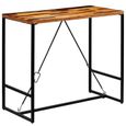 80266-Vintage Table haute - Table de bar Bois recyclé solide 120 x 60 x 106 cm Table Mange Debout Table de bistro - Moderne-3