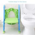 Siège de Toilette avec échelle Marches, Reducteur de Toilette Pour Bébés anti-dérapant, robuste, pliable et réglable-3