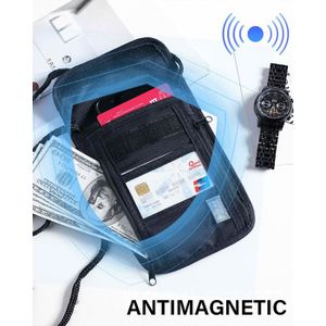 Pochette Tour de Cou Voyage Bloqueur RFID, Etanche Portefeuille Voyage