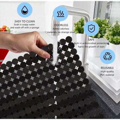 Tapis D'Évier Cuisine VIDSTW 30,5 X 30,5 Cm - Silicone Antidérapant, Égouttoir Vaisselle, Protection Évier