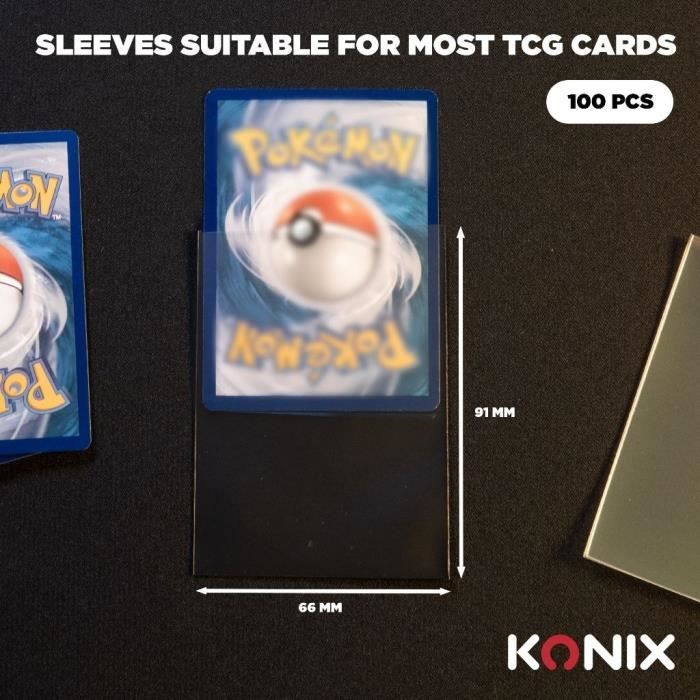 Pochettes pour cartes noires adaptées pour MTG, lot de 300 pochettes standard parfaitement