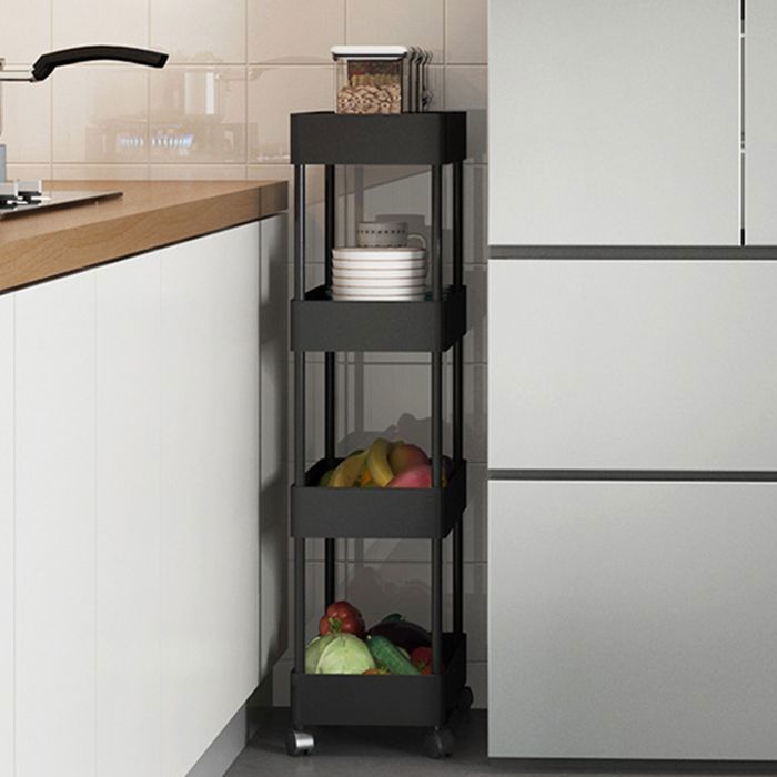 COSTWAY Chariot De Rangement à Roulette 12 Tiroirs En PP, Tour De Rangement Avec Tablette, Cadre En Métal, Desserte Meuble Tiroir Pour Cuisine, Salle De Bain, École, 64x38x75cm(Noir