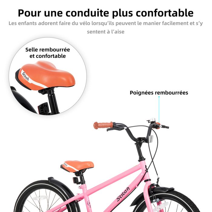 SUPFINE 14 Pouces Vélo Enfant Bicyclette pour Filles et Garçons