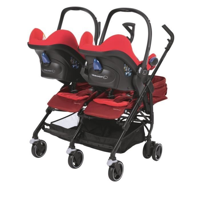 BEBE CONFORT Poussette double Dana For 2 Vivid Red Cdiscount