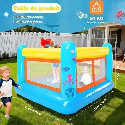 INTEX Jump-o-Lene Aire De Jeu Gonflable – 174x174x112 Cm – Pour Enfants 3 à 6 Ans – Capacité 120 Lbs