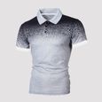Impression 3D dégradée Poloshirt Homme Manche Courte Golf Casual Lapel Slim Fit Casual Polo Mode Blouse Tops-0