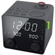 Radio-réveil MUSE M-189 P - Double alarme - Radio FM - USB pour charge - Projection d'angle réglable-0