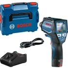 Détecteur thermique Bosch Professional GIS 1000 C avec batterie 12V 2,0Ah, carte Quickstart, cable USB, en L-Boxx - 0601083301