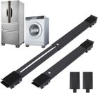 Support Machine A Laver, Ajustable Socle Lave Linge Avec 4 Roues Et 4 Pieds, Base Machine à Laver Charge 300kg, 49x45x10-70x66x13cm - Au Quotidien