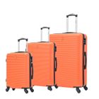 CELIMS FRANCE - Set de Valise 3 Pièces Week-End | Valise Cabine + Valise Moyenne + Valise Grande Taille | ABS | Orange