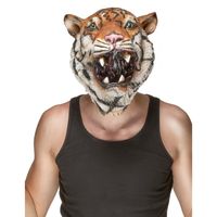 Masque latex tigre adulte - 230814 (Taille Unique) - Mixte - Intérieur - Blanc