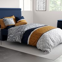 Parure de lit housse de couette avec taie d'oreiller 100% Coton 57 fils Dakota 240x260 cm