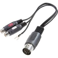 Adaptateur Y audio SpeaKa Professional SP-7870284 Cinch-RCA / connexion DIN [1x diode mâle 5 pôles (DIN) - 2x Cinch-RCA