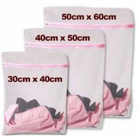 Filet de sacs de maille de lavage de blanchisserie zippé réutilisable pour des chaussettes sous-vêtements laver 3pcs / set