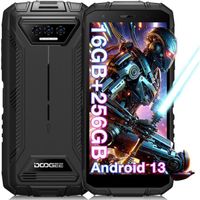 Telephone portable DOOGEE S41MAX 5.5 pouces 6300mAh Robuste Smartphone 16+256Go Android 13-NFC-déblocage du visage-13+8MP - Noir