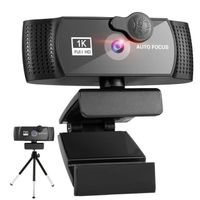 Webcam 1080p HD avec trépied Plug and Play Protection de la confidentialité USB pour le jeu Apprentissage en ligne Auto-Foc,GD11959