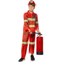 Déguisement pompier zombie enfant-123440 -Funidelia- Déguisement Enfant Zombie fille garçon- accessoires Halloween, carnaval Noel