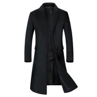 Funmoon manteau - caban - pardessus Trench Casual hommes Manteau Mode d'affaires à long Slim Pardessus Jacket Outwear