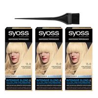 Syoss 13-0 Ultra éclaircissant Lot de 3 + Shampoing Argent Pigments