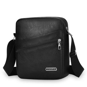 Sac Bandoulière Homme En Cuir Véritable - Sacoche De Poitrine - Multi-compartiments - Idéal Voyage Ou Quotidien