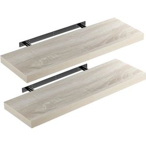 Étagère Murale EUGAD 80cm En MDF - Style Flottant Chêne, Capacité 10kg, Idéale Pour Déco Et Rangement