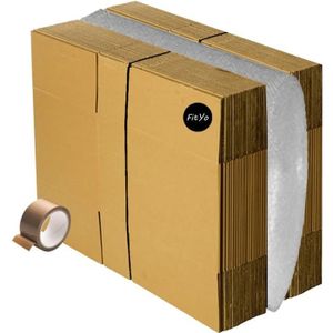 80x60x50cm Made in France Lot de 10 cartons de déménagement XXL 240L Charge max 20KG