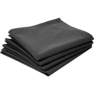 Lot de 4 serviettes de table r/éutilisables et durables Motif /à pois Noir sur gris clair 50,8 x 50,8 cm