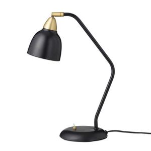 LAMPE A POSER URBAN TABLE-Lampe à poser Métal & Laiton H45cm Noir Mat Super Living