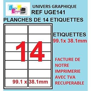 Étiquette classement 1400 étiquettes autocollantes étiquettes 99 x 38 m