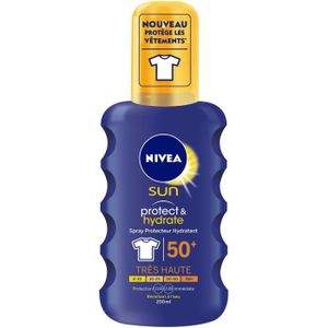 SOLAIRE CORPS VISAGE NIVEA SUN Spray Protecteur Hydratant FPS 50+ Formule anti-taches - 200 ml