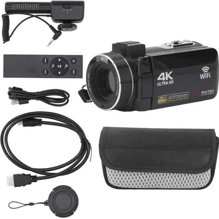 Caméscope Numérique 1080P 24MP Caméra Infrarouge Zoom 16x Rotatif Écran 3  Pouces LED