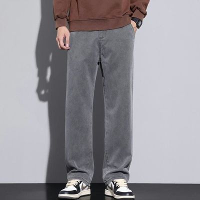 Pantalon Fluide Gris Chiné Taille Haute - Marque Un Jour Ailleurs, Taille 40, Occasion Très Bon état