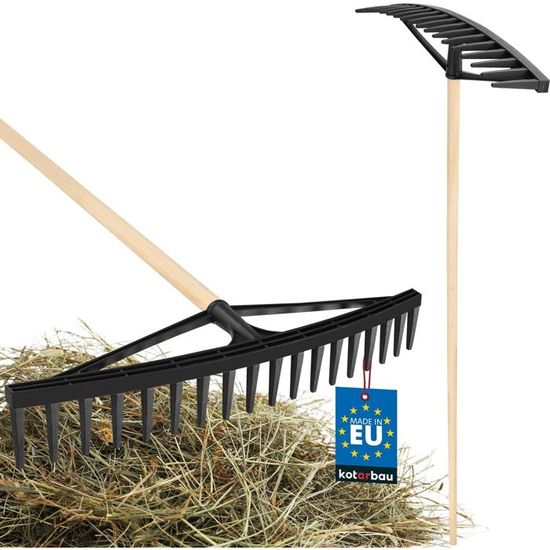 Râteau à Sable Lena 05476 – Manche En Bois, 60 Cm, Robuste, Pour Bac à Sable Ou Jardin, Dès 3 Ans
